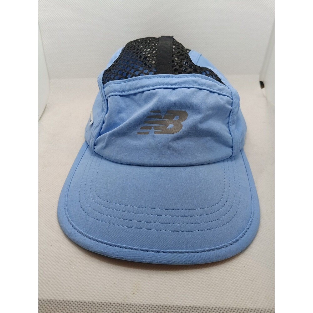 New Balance DRY 5 panel hat mesh crown zipper pocket reflective running NB cap